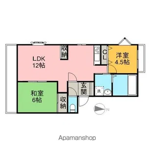 プランドール美しが丘【303号室】の間取り