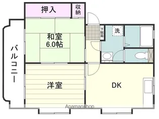 ソレイユ伊敷【102号室】の間取り