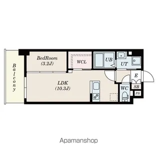 1LDKの間取り画像