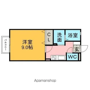 カーサ八橋【1階】の間取り
