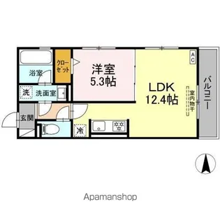 DーROOM大川【3階】の間取り