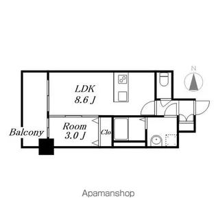 プレサンス太閤通ファシール【11階】の間取り