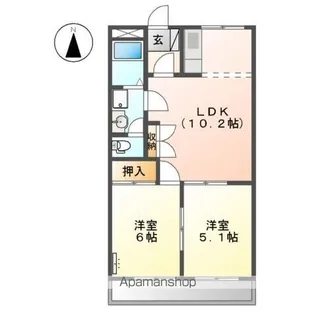モナヴェイル【2階】の間取り