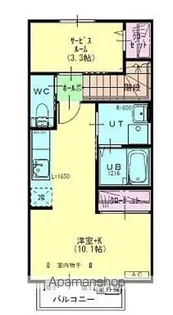 OWL桜町B【201号室】の間取り
