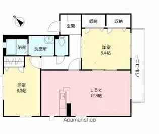 プランドール雄 A棟【2階】の間取り