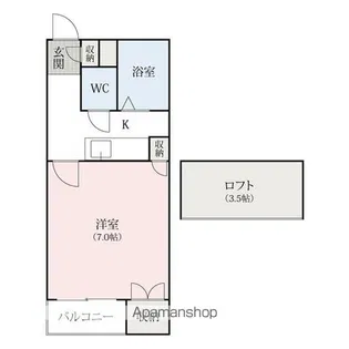 ハイツアイビス【2階】の間取り