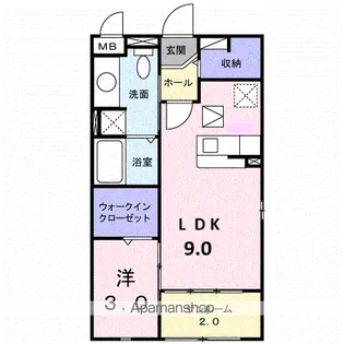 ブラン ソル ジュン【1階】の間取り