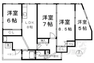 ファーストコート紫野【2F号室】の間取り