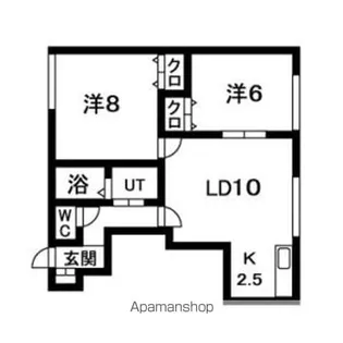 アゼリア札幌東【2階】の間取り
