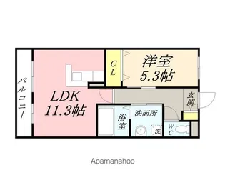 プレゼンス白石【106号室】の間取り