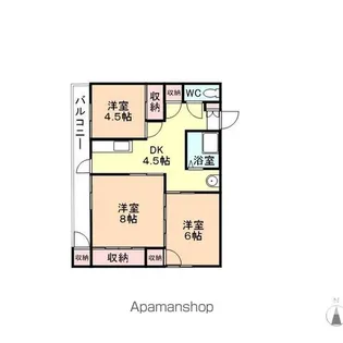弥生マンション【303号室】の間取り