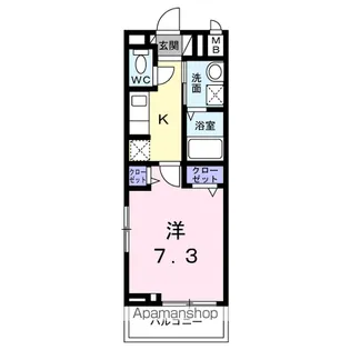 エザンス川北【3階】の間取り