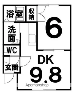 ハイツTOMO【-号室】の間取り