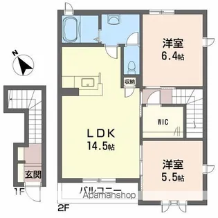 シャーメゾンエピナール A棟【2階】の間取り