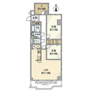 納屋橋マンションA棟【4階】の間取り