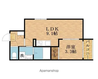 クオッカ都島【1階】の間取り