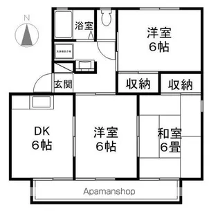 パークタウン北長野A棟【1階】の間取り