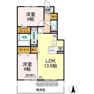 エイトサザンコート A・B棟【1階】の間取り