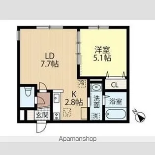 LA CONFORTO野幌【2階】の間取り