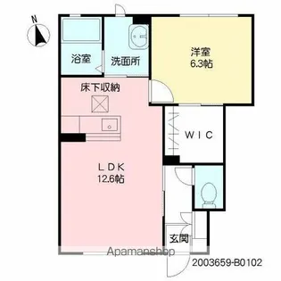 MAST日明 B棟【1階】の間取り
