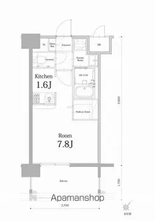 エンクレスト博多駅南BASE【1106号室】の間取り