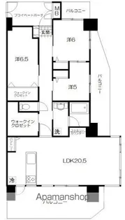 ヴェルディ西条東【904号室号室】の間取り