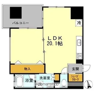 カスタリア伏見【9階】の間取り