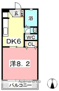 ポローニア西阿知【2階】の間取り