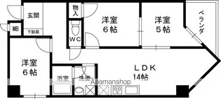ラミーユ甲東園【3階】の間取り