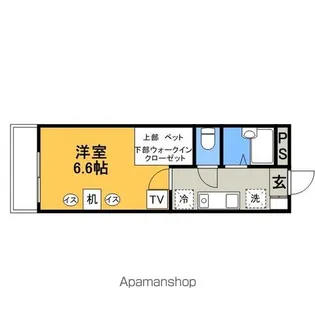 レオパレスサンフラワーハウス【1階】の間取り