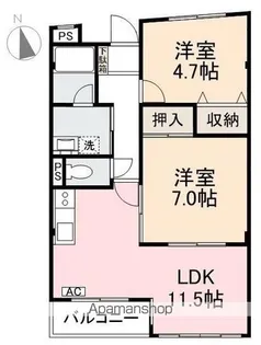 第3星野ビル【202号室】の間取り