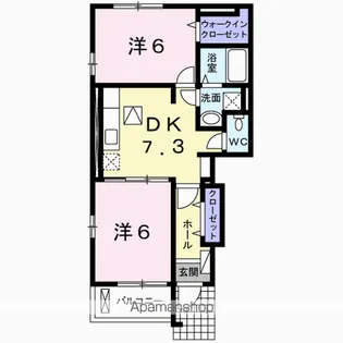 ウィステリア ブルームB【1階】の間取り