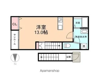 リバーフラッグ下赤江【202号室】の間取り