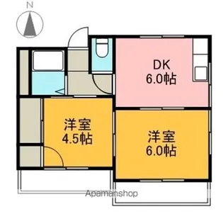 ハイツサンルート【402号室】の間取り