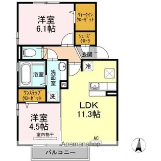 フェアプラッツ参番館【1階】の間取り