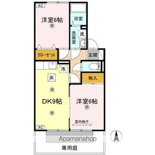 セジュール伏石 A棟【1階】の間取り