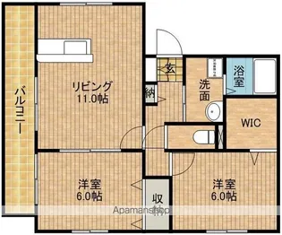 アヴェニールK2【2階】の間取り