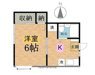 ハミングめじろ台【201号室】の間取り