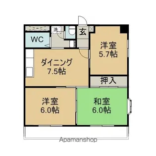 レジデンス梅村【2階】の間取り