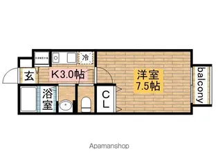 パセオ三国ヶ丘【209号室】の間取り