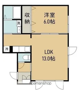G.L.4時任(ジーエルヨントキトウ)【202号室】の間取り