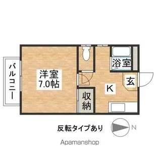 コーポユタカ【202号室】の間取り