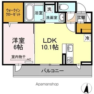 キャトルセゾン 南佐古【2階】の間取り