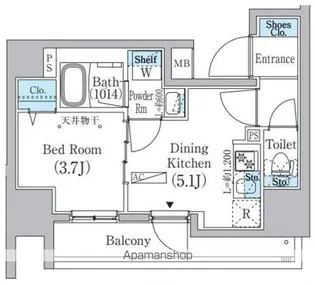プライムブリス上野元浅草【12階】の間取り