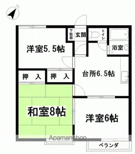 プラッツ石塚【102号室】の間取り