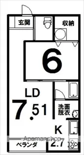 ユトリロ電信通【3階】の間取り