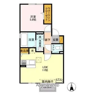 リーヴァ【1階】の間取り