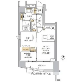 リビオメゾン東池袋【6階】の間取り