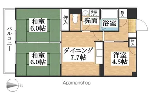 2清邦ビル【503号室】の間取り