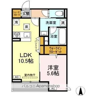 サニーハイツ コバリ【102号室】の間取り